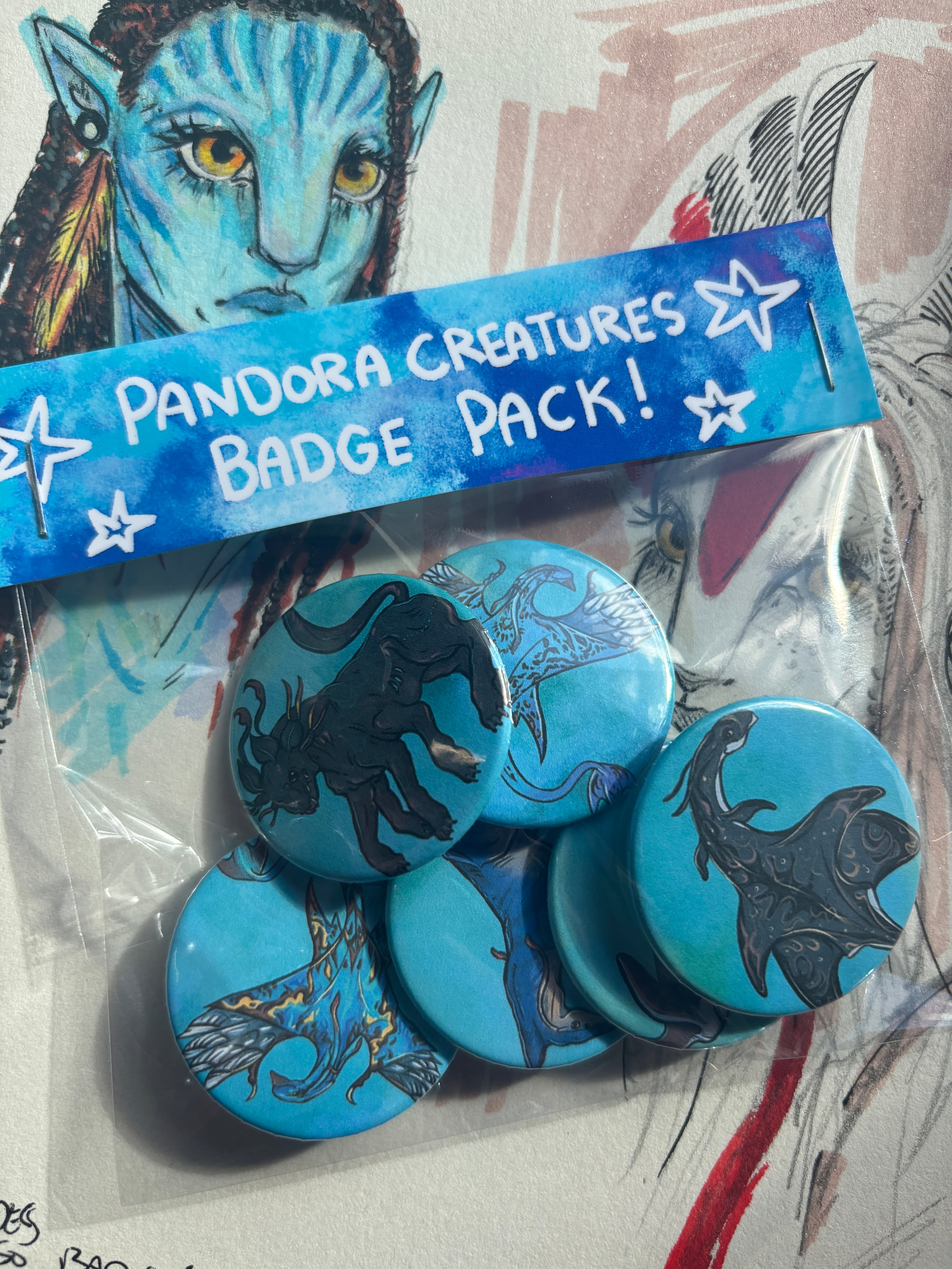 PANDORA CREATURES BADGE PACK