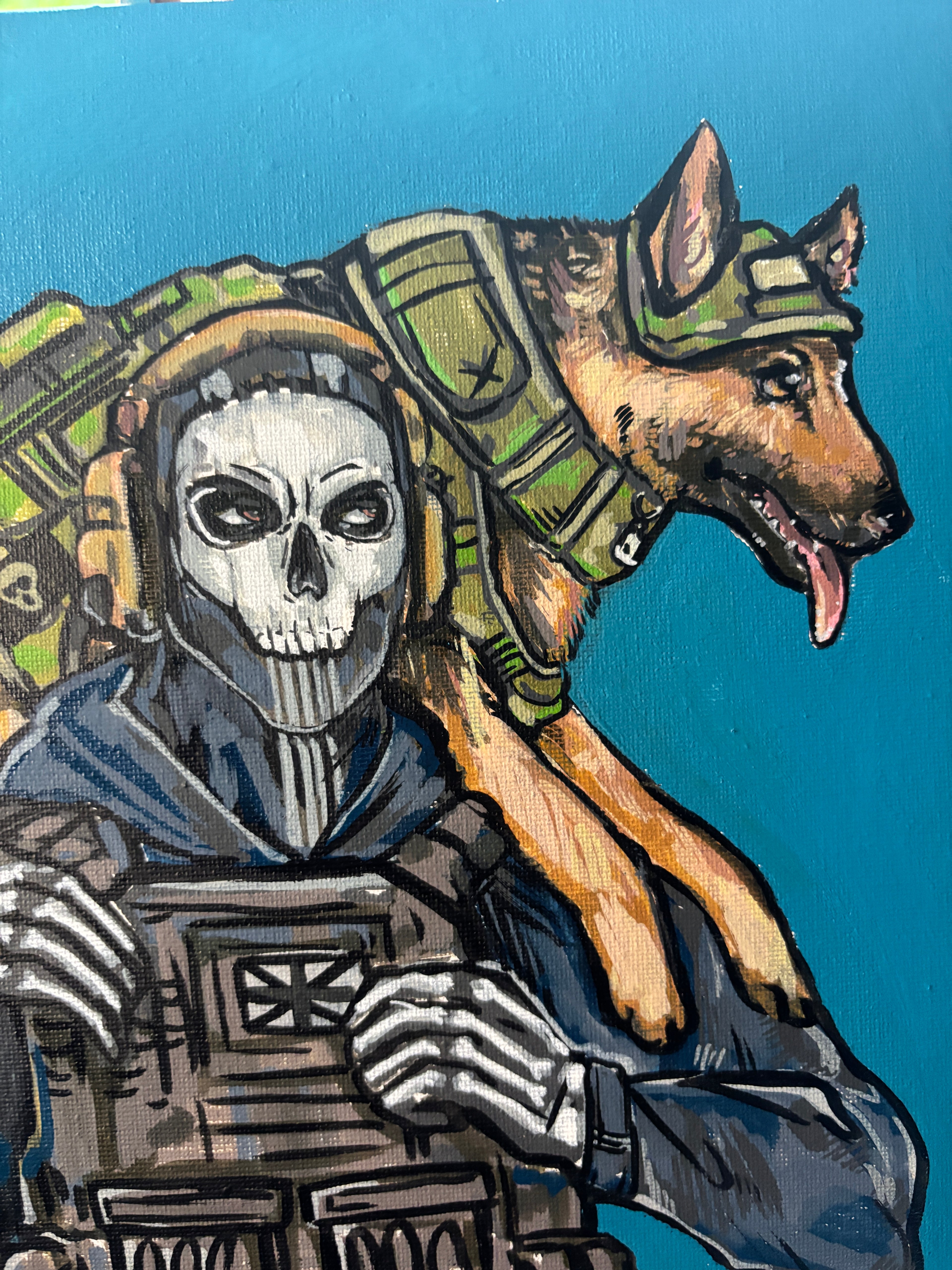 GHOST AND RILEY PAINTING