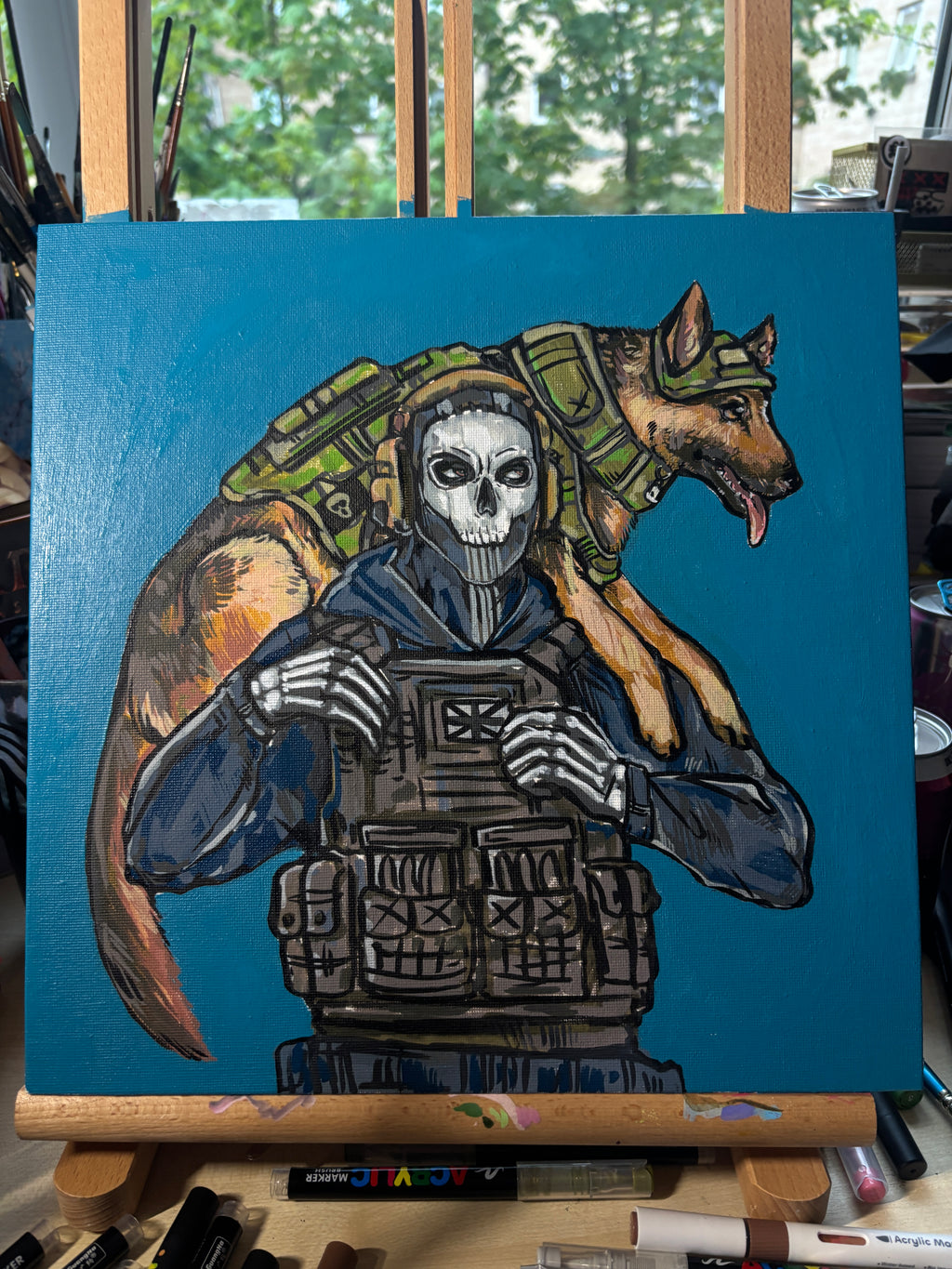 GHOST AND RILEY PAINTING