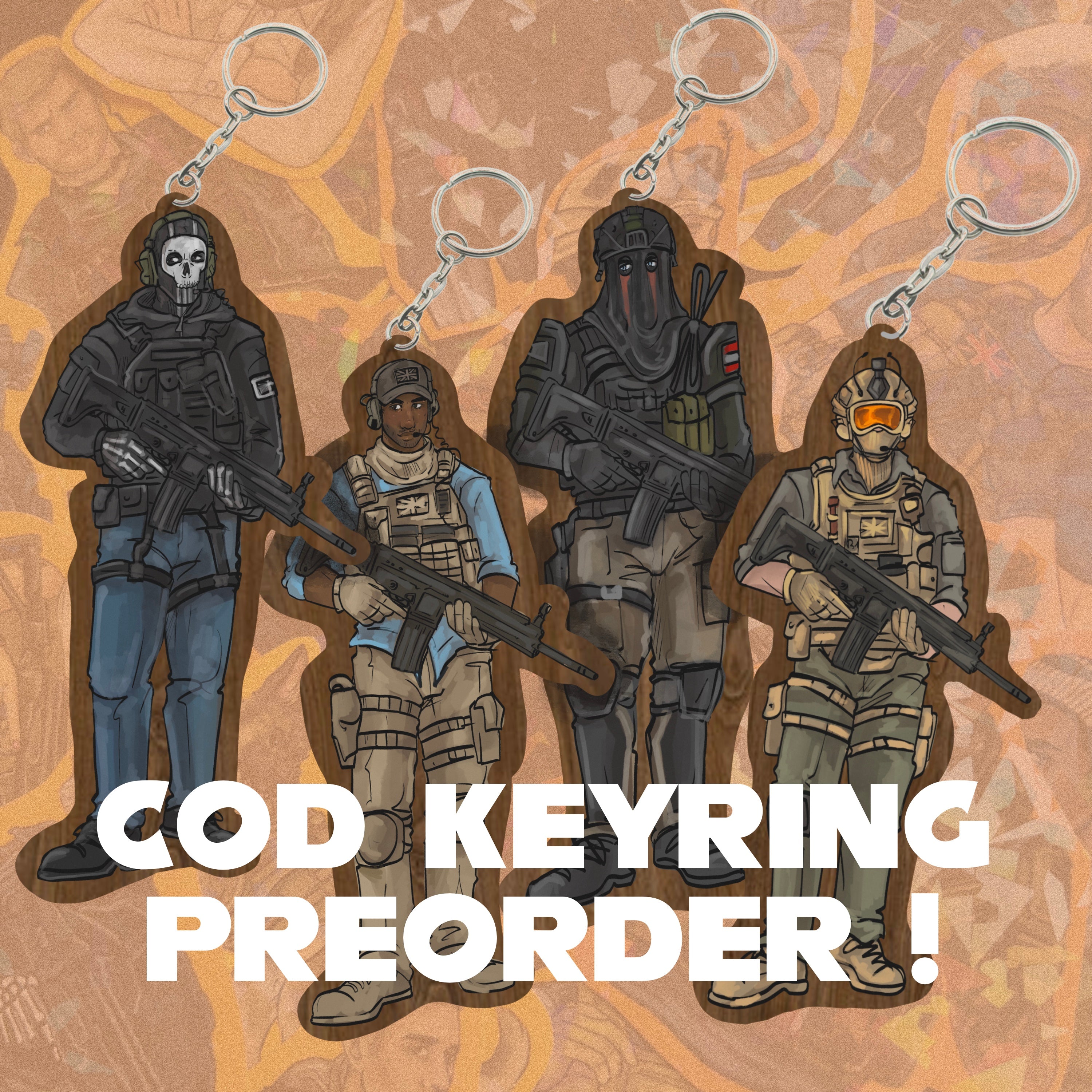 PREORDER - COD KEYRINGS