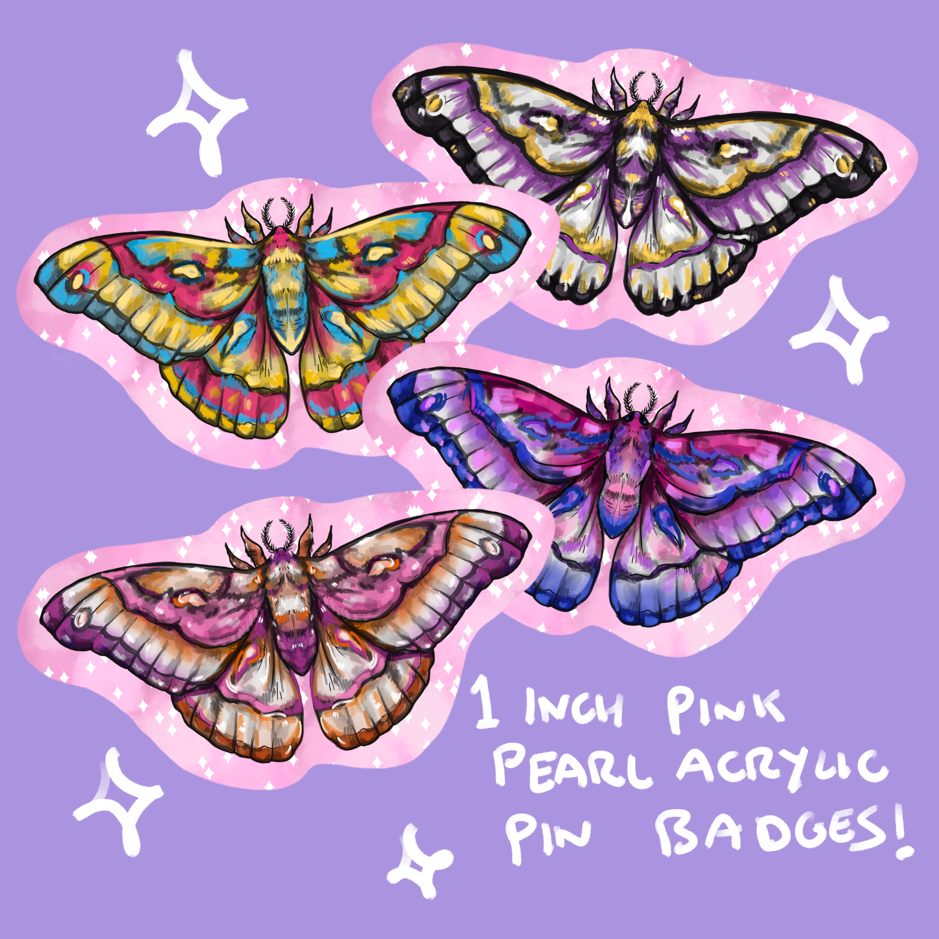 PRIDE MOTH PINS