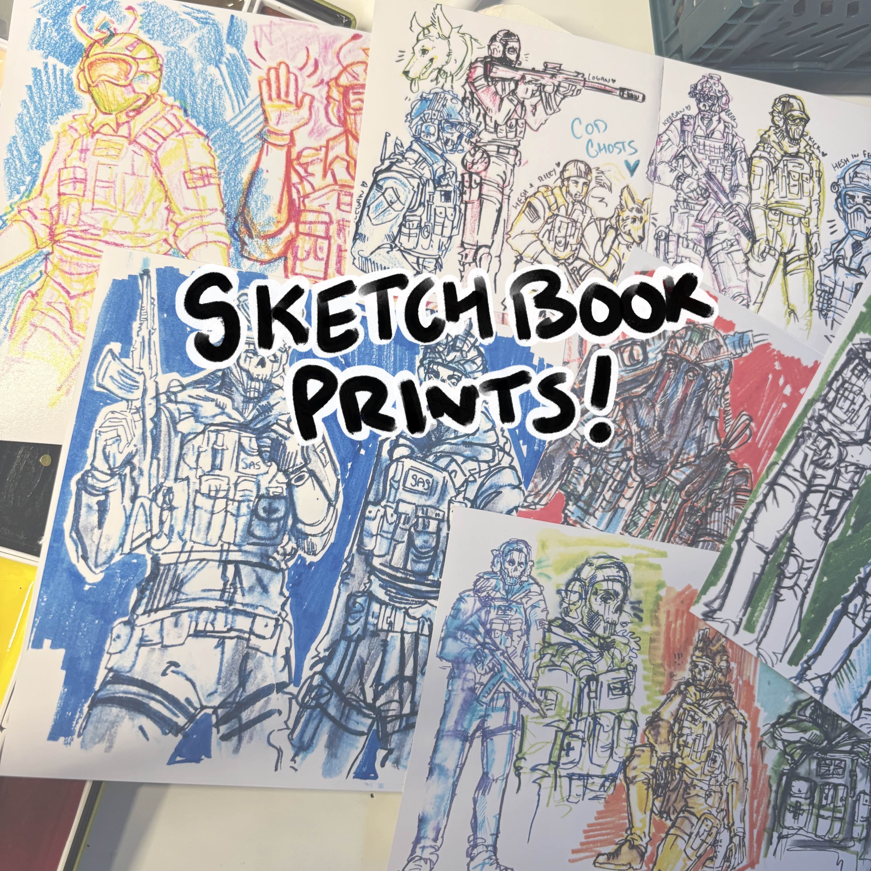 COD SKETCHBOOK ART PRINTS