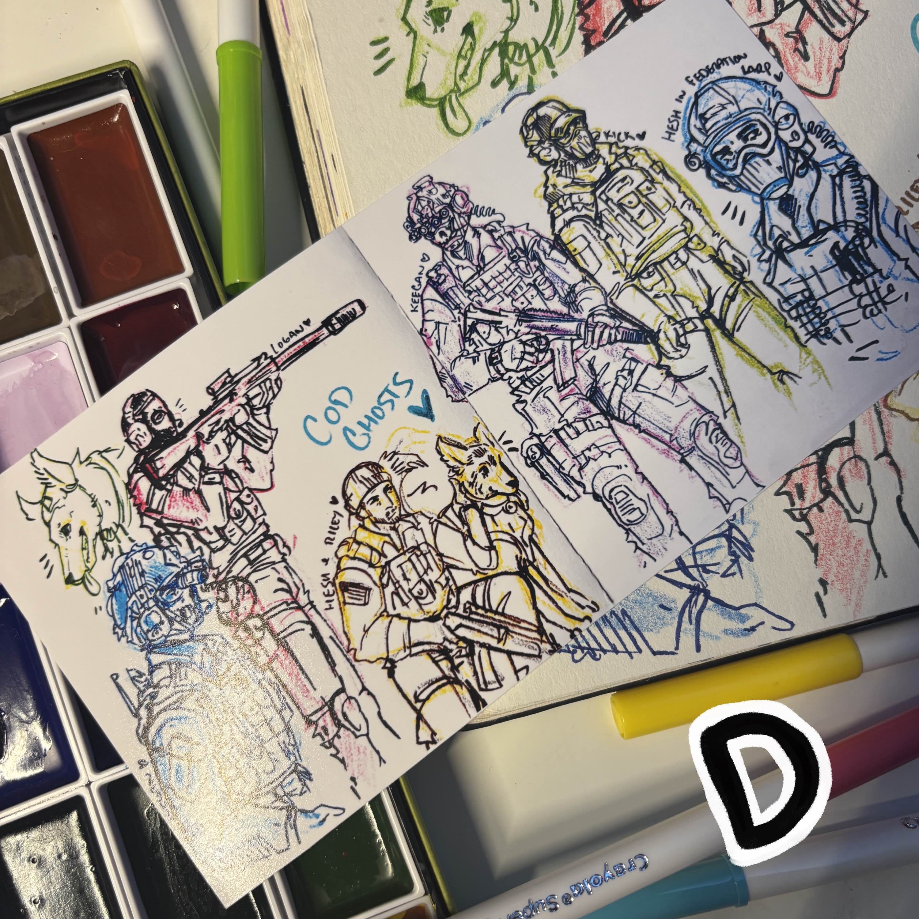 COD SKETCHBOOK ART PRINTS