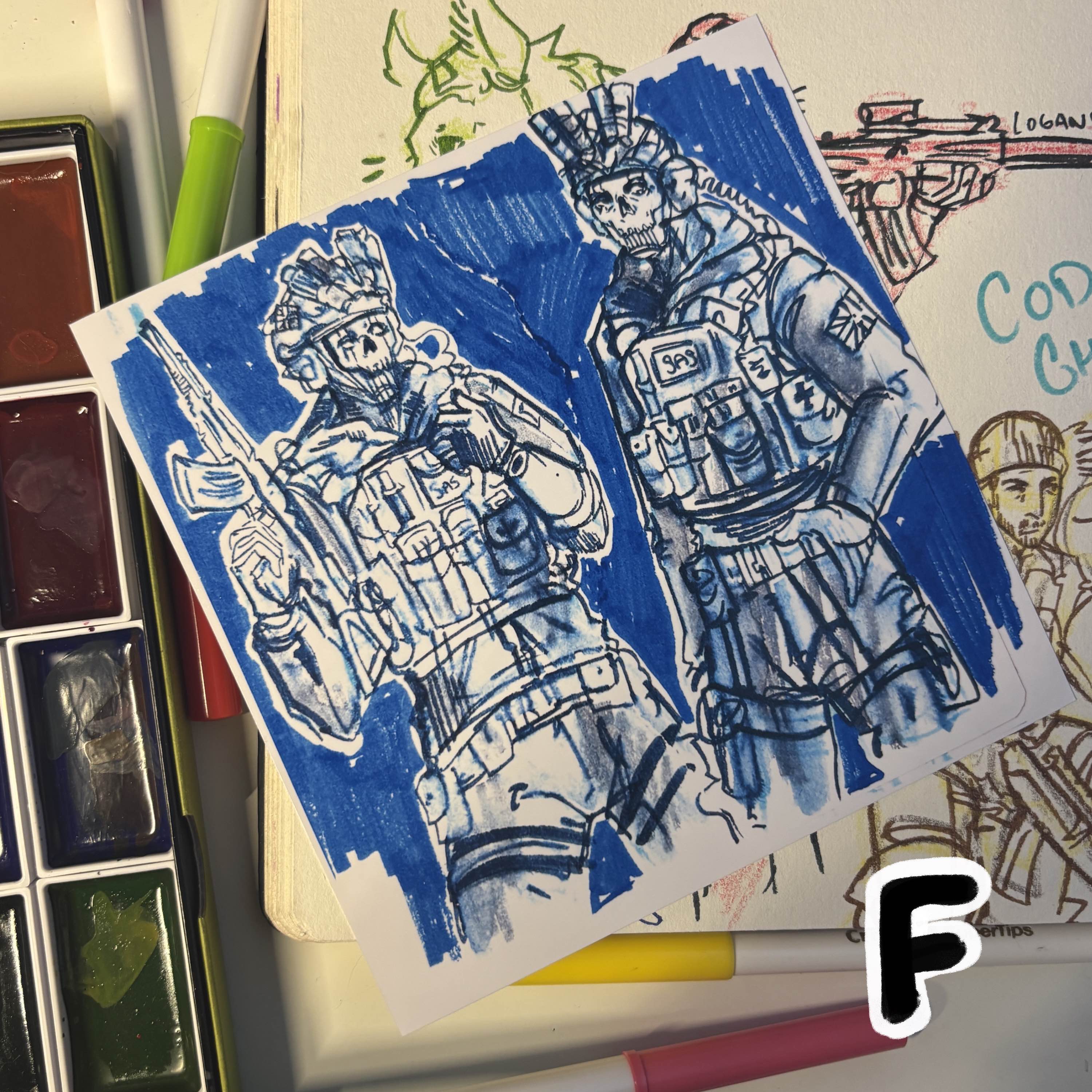 COD SKETCHBOOK ART PRINTS