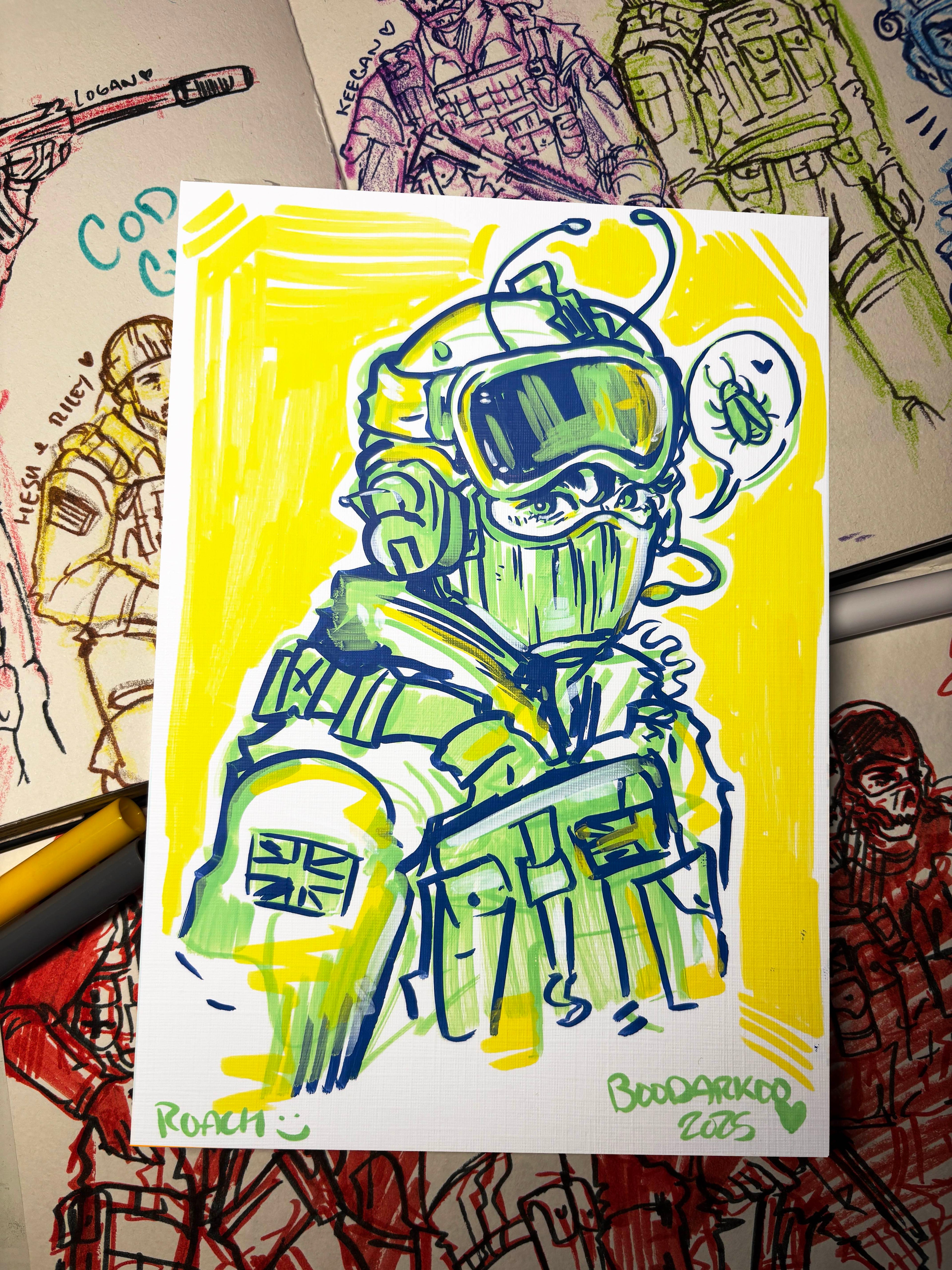 ROACH GREEN ART PRINT