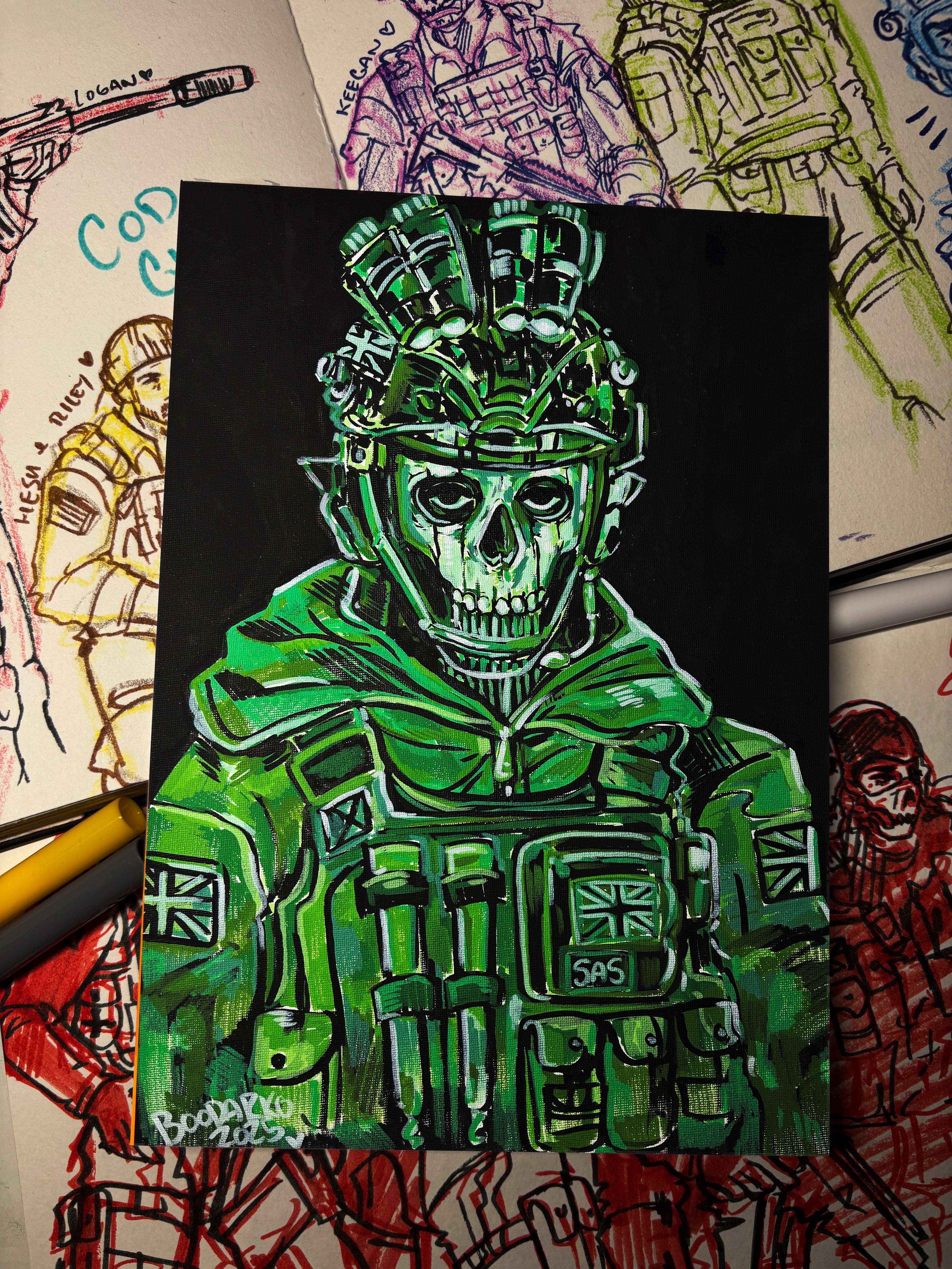 GREEN GHOST ART PRINT